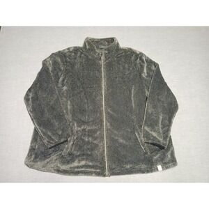 Free Country 3XL Gray Butter Pile Fleece Jacket Full Zip Stand Collar